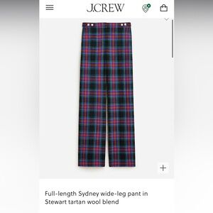 J crew tartan plaid pants size 4p